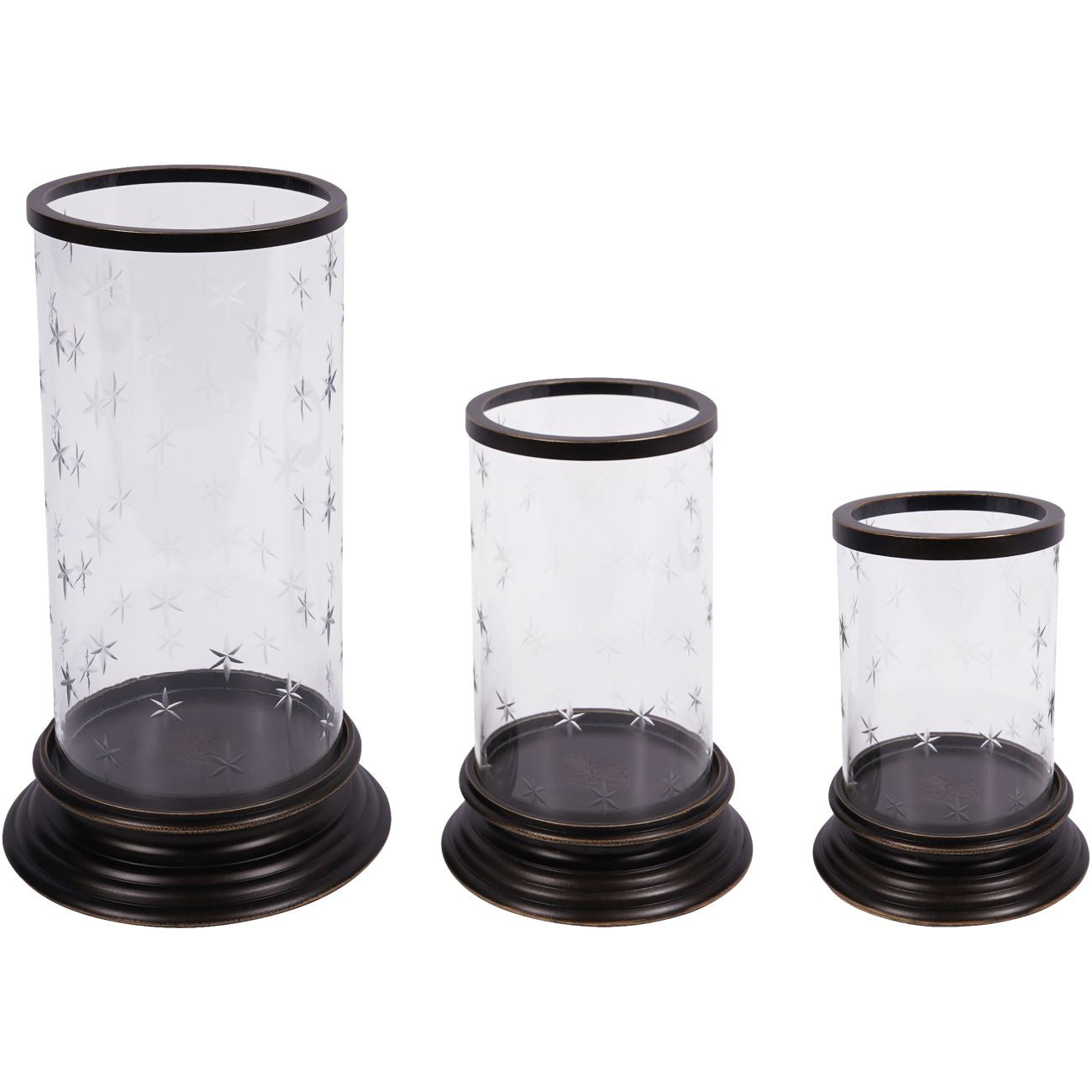 Laura Ashley Dark Bronze Cleverton Hurricane Candle Holder Lamp | Medium